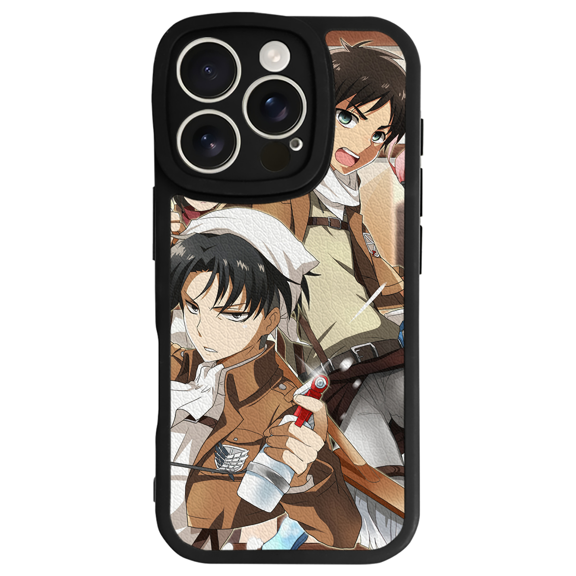 （画像用） 進撃の巨人 Attack on Titan 【iPhone 16シリーズ対応】シリコンスマホケース（レザー調） 材質：シリコン